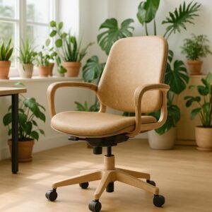 eco friendly ergonomic chair made from recycled materials 