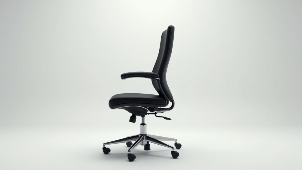 A modern ergonomic chair designed for adjustable comfort and support, no humans, no text
